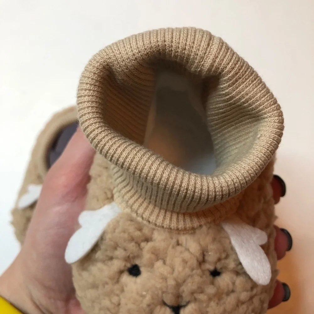 Sherpa Deer Fuzzy Slippers Size‎ 6-12m